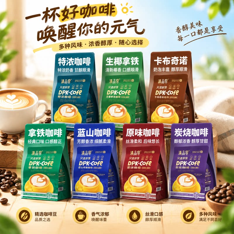 三合一速溶咖啡六种风味