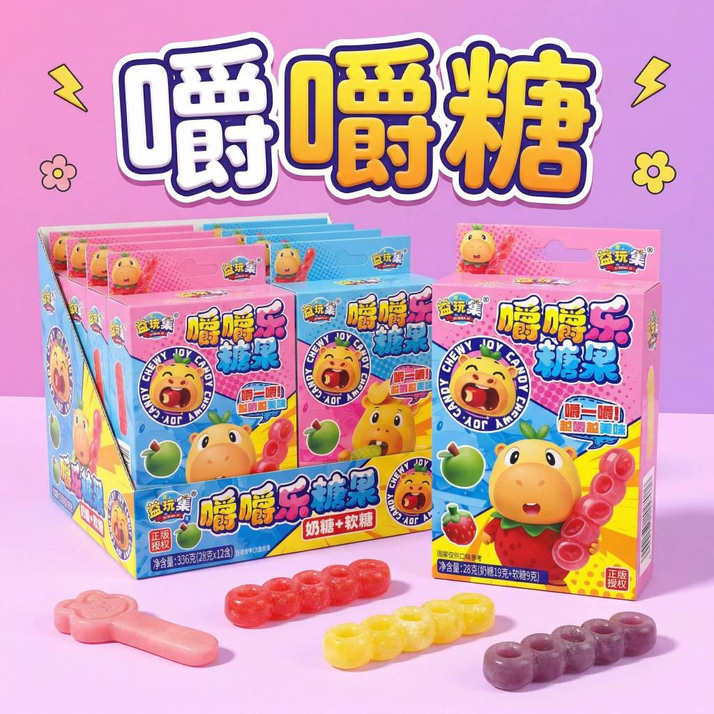 嚼嚼乐糖果办公室奶糖儿童创意