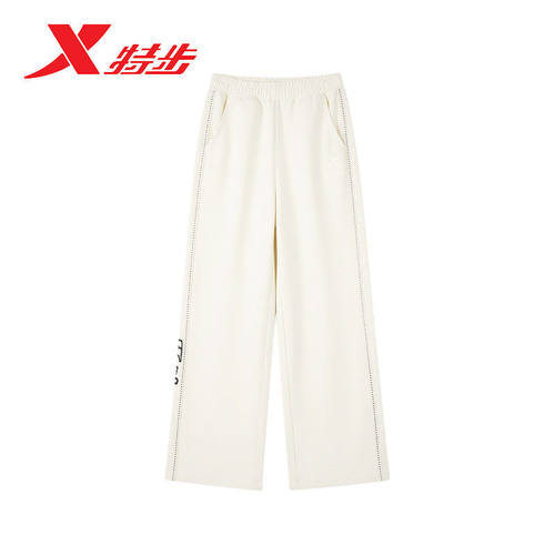 特步针织裤女款阔腿裤2026春季新款宽松百搭休闲长裤974128630272