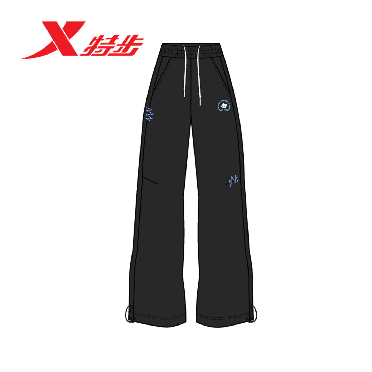 特步女裤运动裤2026夏季薄款微喇裤透气休闲针织长裤974228630147