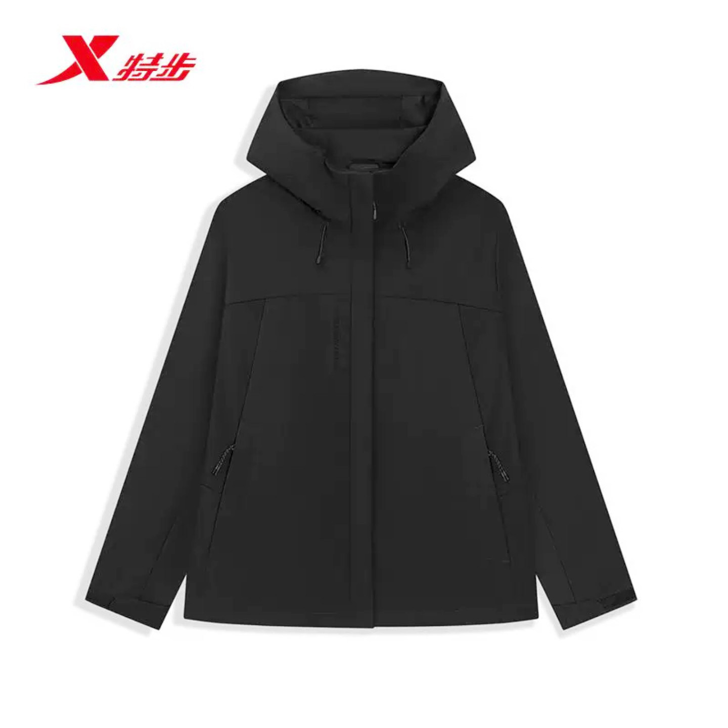 特步女外套早秋款运动户外保暖防风防雨防泼水冲锋衣974428160561