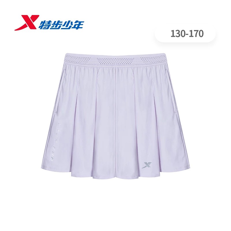 特步童装百褶裙裤裙2026夏款女大童学院风短裙防走光674224944081