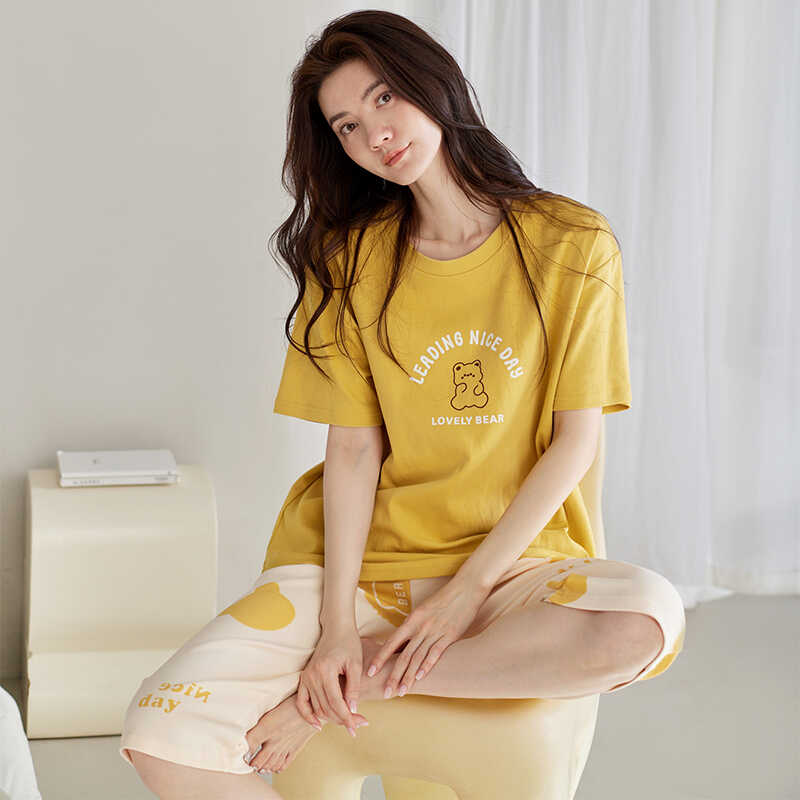 芬腾清女纯棉可外穿家居服
