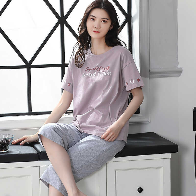 芬腾清女纯棉可外穿家居服