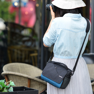 yeud休闲单肩相机包微单斜挎便携摄影包A7R4时尚防水摔震单反包女