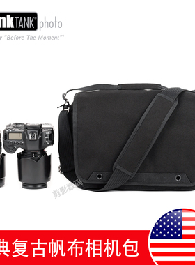 thinkTANK创意坦克Retrospective帆布摄影包单肩斜跨相机邮差包军