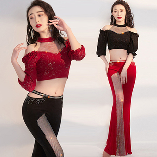 迷迭舞肚皮舞练功服2024新款套装闪亮裤子装东方舞蹈表演出服装服