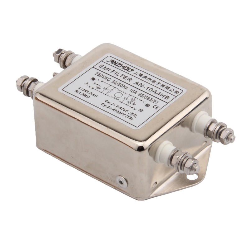 AN-10A4HB 250V 10A 250V EMI交流电源滤波器 螺栓式