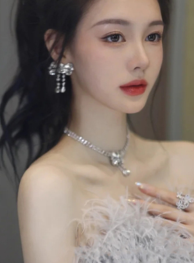 水钻合金蛇骨链女性超闪时尚流行