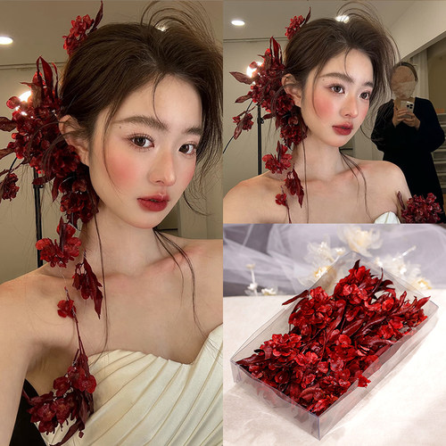 发饰套装干花复古中式森系超仙美