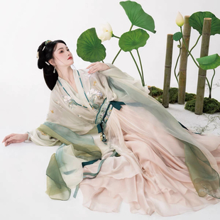 【出租女款汉服】春和行香子宋制齐腰汉服仕女图夏末初秋天丝绣花