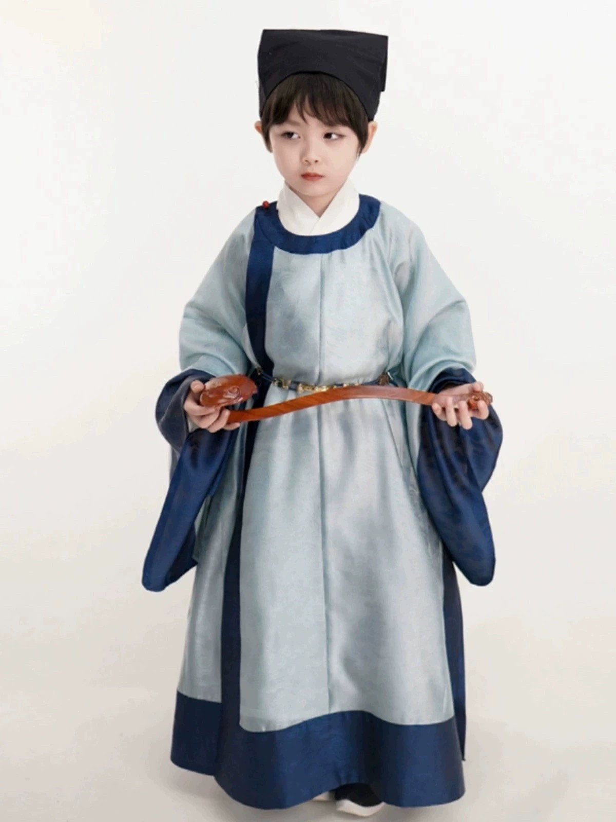 【出租儿童汉服】喵小喵汉服子衿明制襕衫男童汉服毕业季国学国风图片