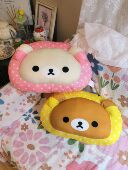 日单卡通轻松熊抱枕熊哥熊妹可爱玩偶靠枕少女心礼物 包邮
