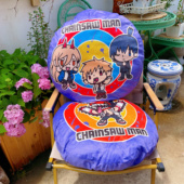 电锯人 JAPAN 电次 帕瓦 圆形蒲团抱枕 日单 玛奇玛毛绒