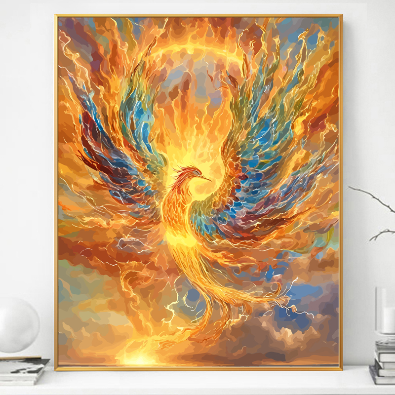 龙凤吉祥0基础diy数字油画