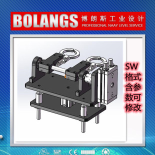 solidworks三维模型 吹瓶机出料机构图纸 翻转结构3D图 上下料机