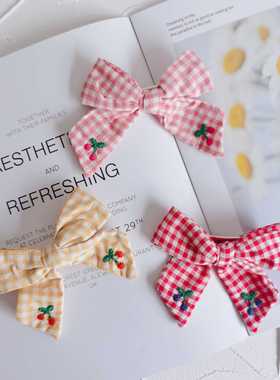 可爱公主大蝴蝶结发夹宝宝BB夹洋气发卡后脑勺夹子韩版顶夹头饰