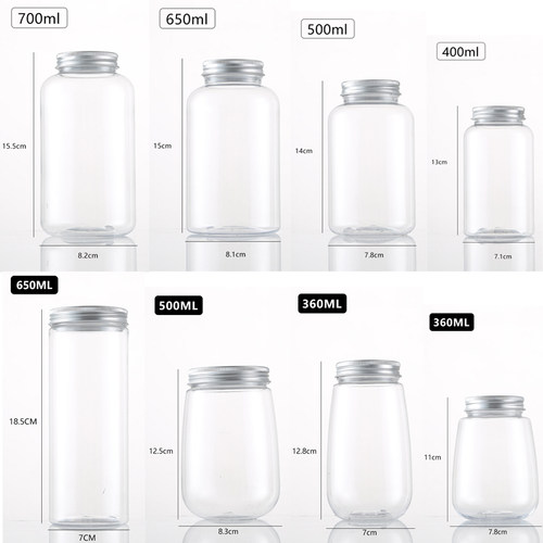 PET塑料瓶带盖一次性商用果茶杯