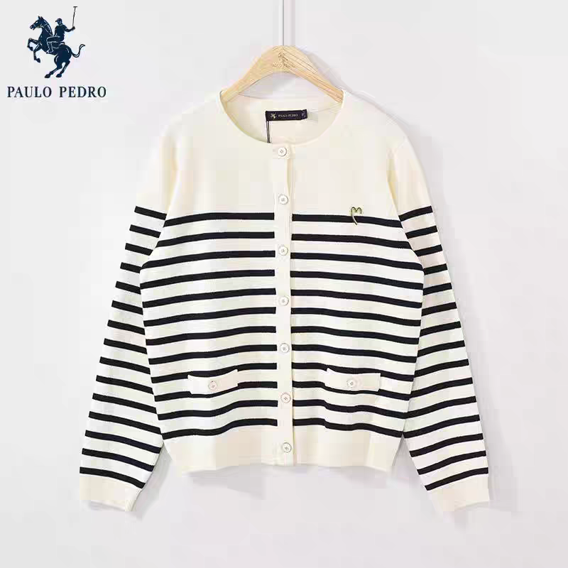 【书婷专享】Paulo Pedro/保罗·彼得条纹针织开衫-MFDD34800