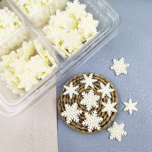 雪花巧克力可食用圣诞节蛋糕装饰