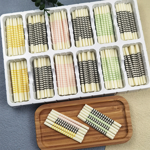 烟棒蛋糕装饰片冰淇淋巧克力配件摆件烟卷烟棍200根鸡蛋仔可食用