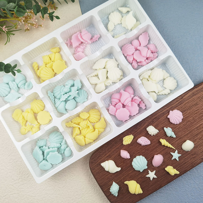 迷你小贝壳海螺海星蛋糕装饰食用