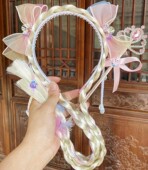 女童发饰人鱼姬假发辫子儿童冰雪奇缘爱莎公主魔法棒发箍造型头饰