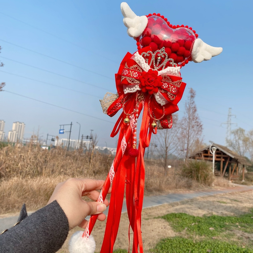 儿童发光天使翅膀仙女棒拍照道具
