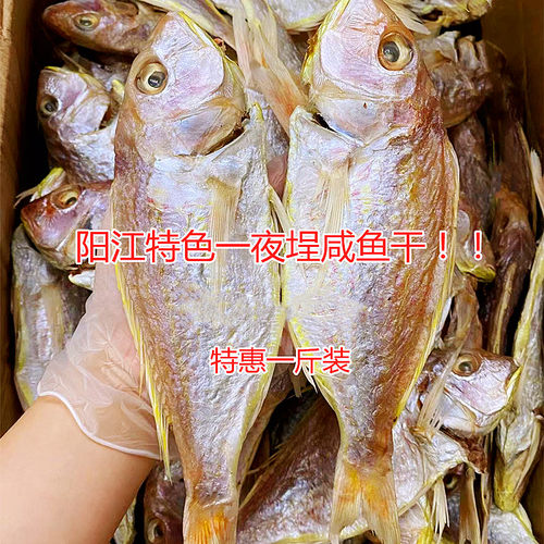阳江一夜埕大红三鱼干咸香好吃