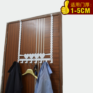 金属单双层门后挂钩加长可调卡夹免钉粘钩壁挂隔断衣帽挂