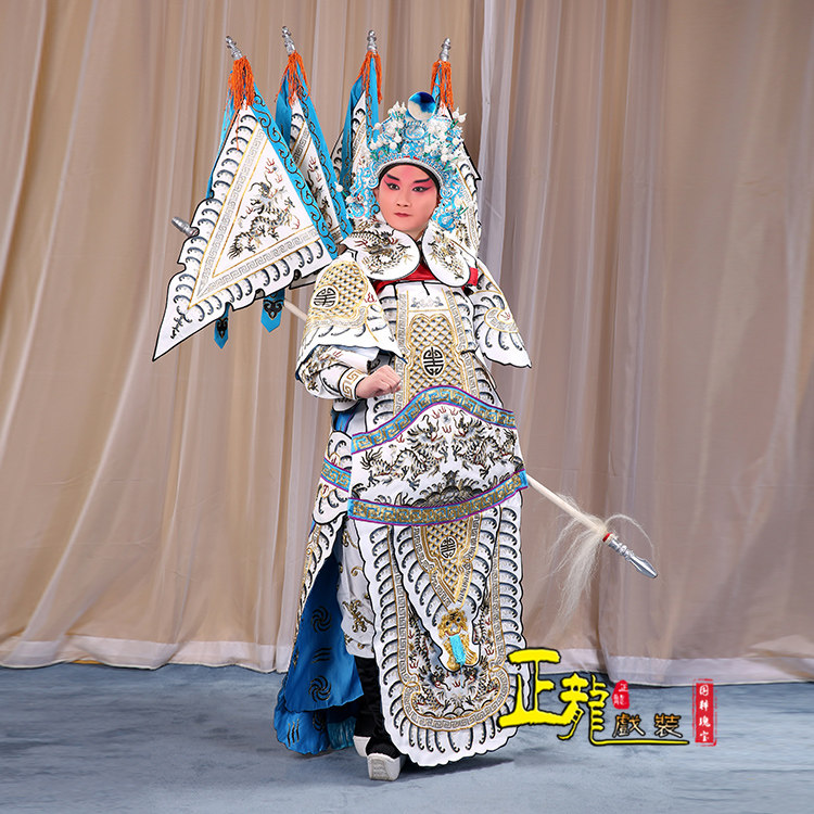 京剧戏曲武生赵云戏服三灰男靠图片