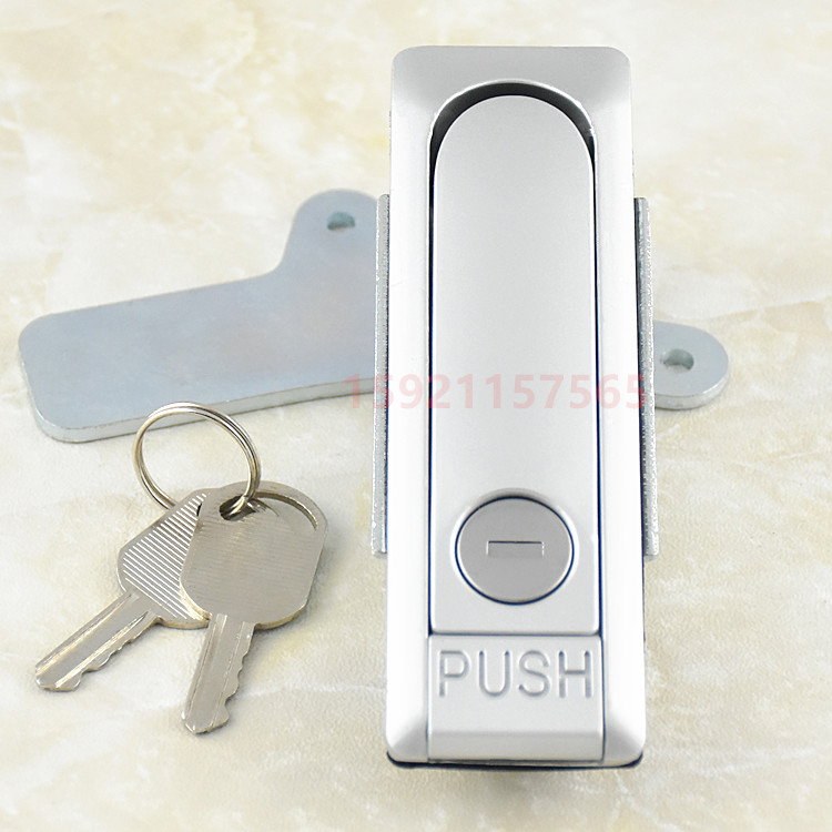 海坦柜锁AB103锁电柜箱门锁配电柜锁按钮式平面锁 AB102-2-1