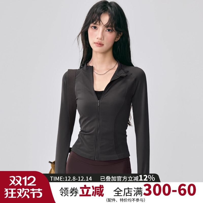 瑜伽服外套女秋冬修身显瘦新款