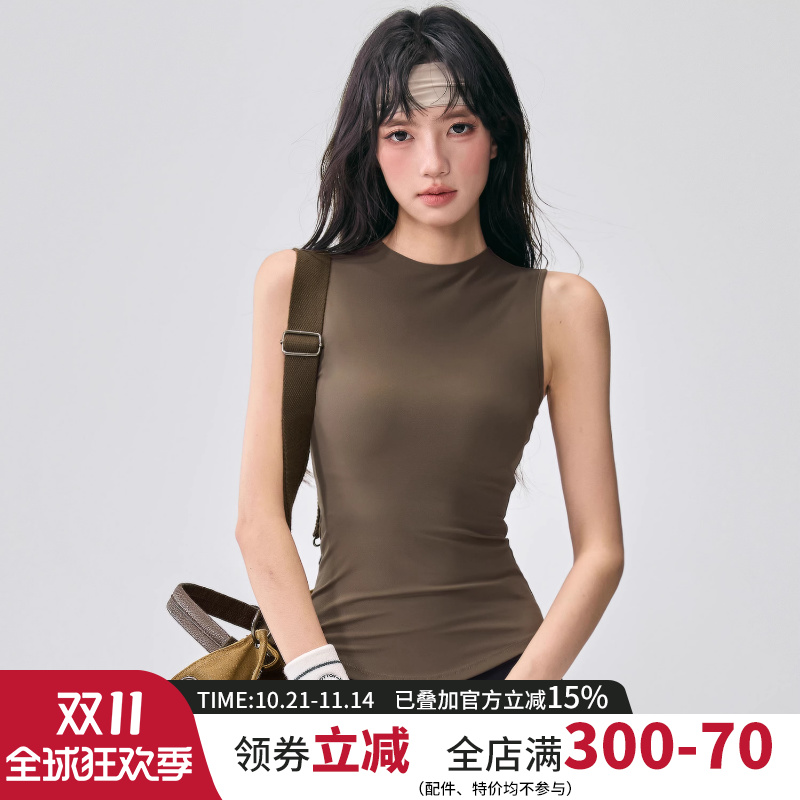 云端贝壳无袖瑜伽服背心