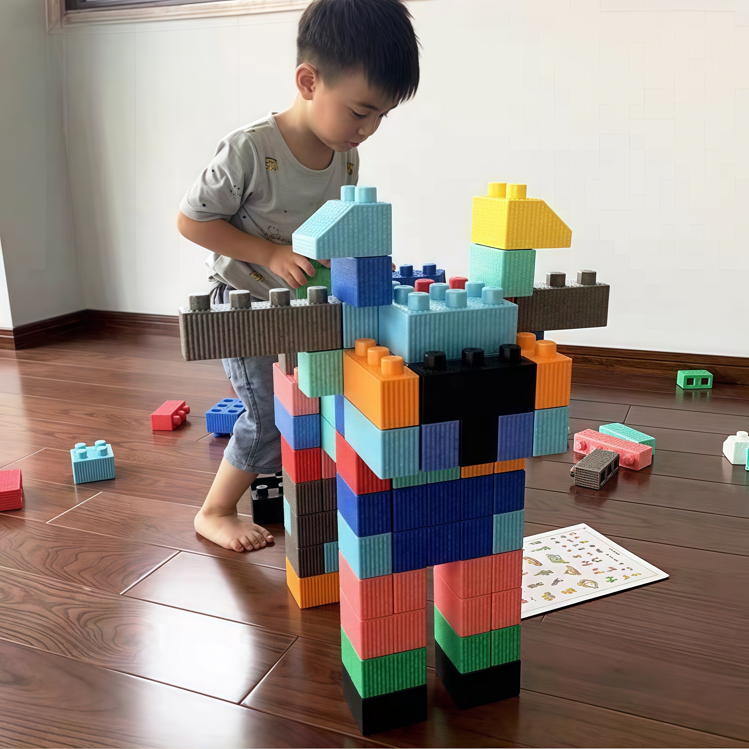 儿童益智拼装EPP泡沫软积木玩具