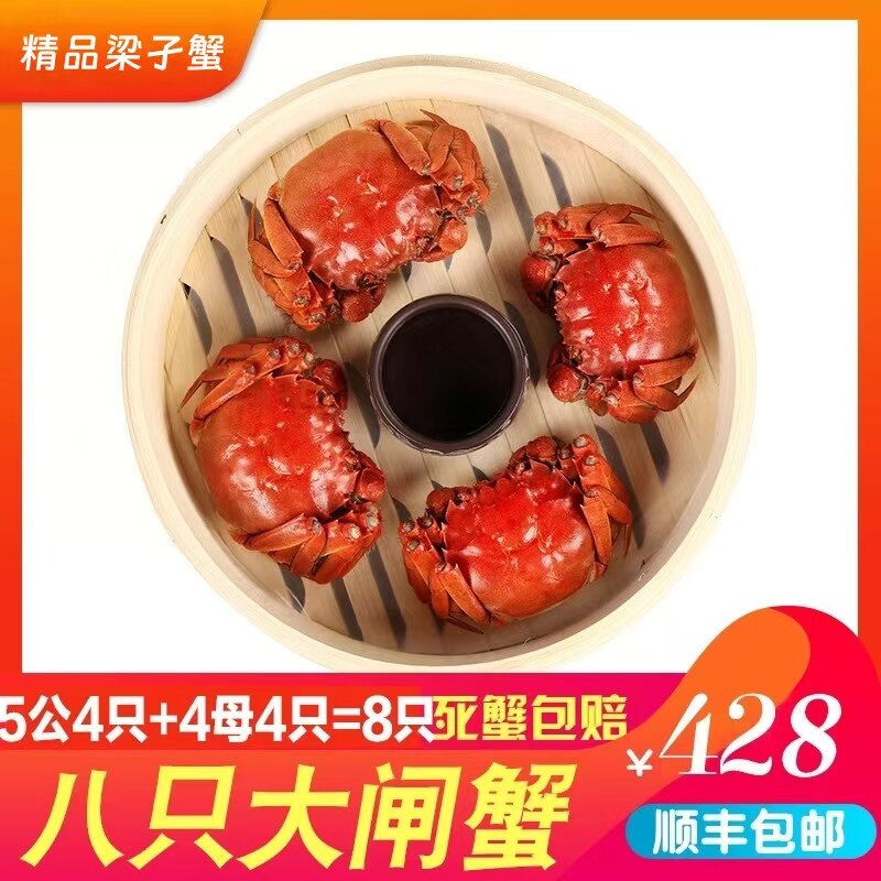 鲜活5两4只大闸蟹更优惠