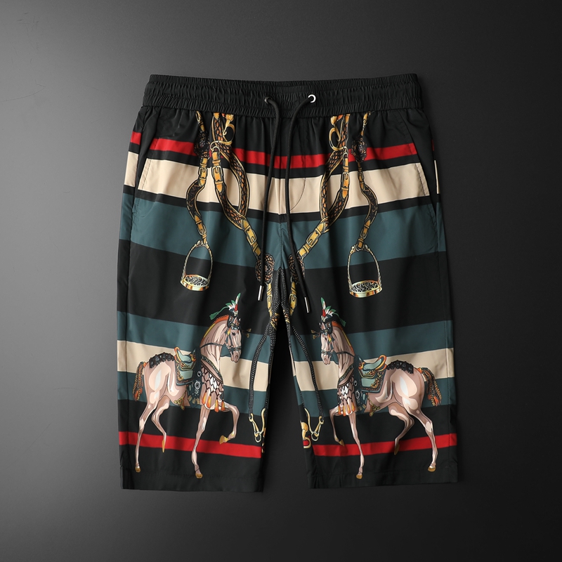 2022夏季新款休闲短裤钱塘3021-22001P65平铺黑色，男装休闲裤，钱塘6011