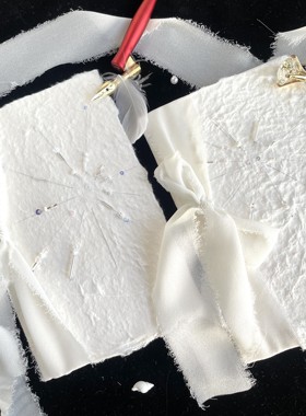 Wedding原创结婚誓言卡烟花主题纯手工婚礼誓词本diy东巴纸誓言本