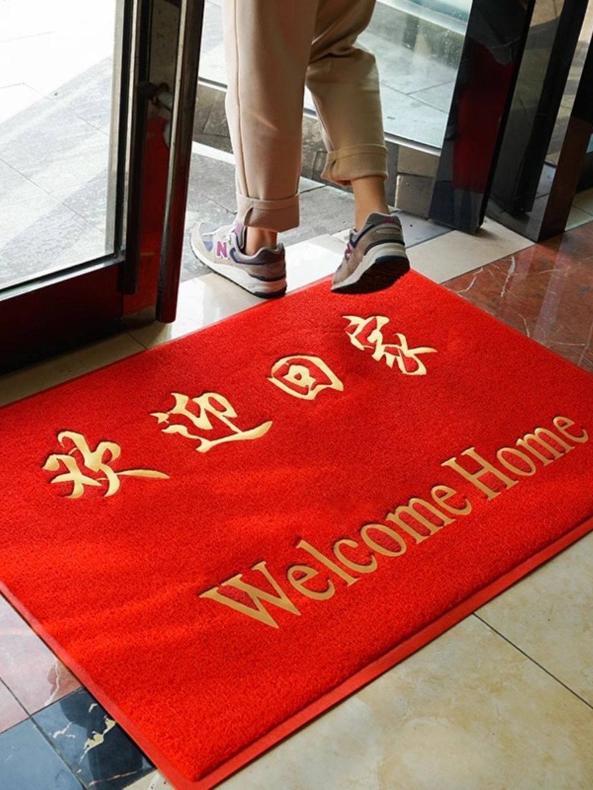 门垫张大丝圈地毯进门定制欢迎回轿厢红色入户地垫电梯家大门尺寸