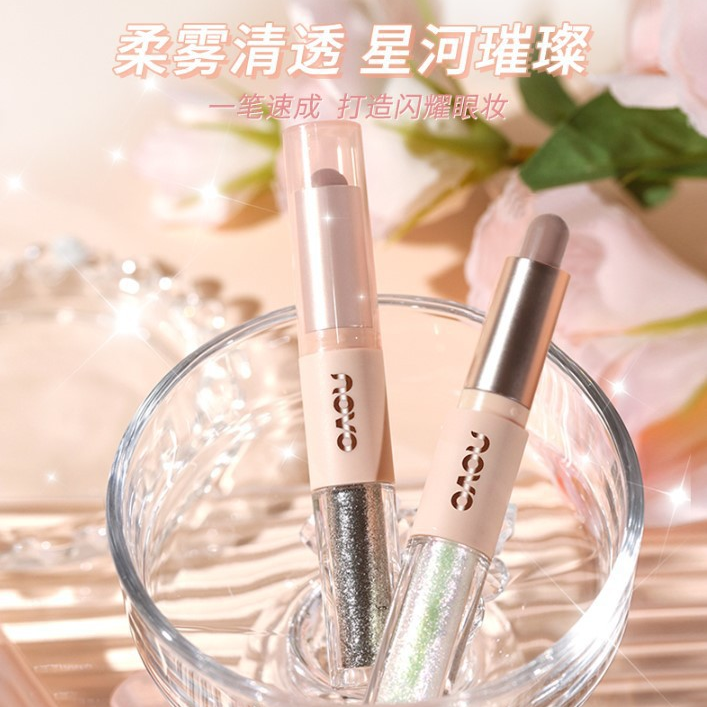 彩妆novo星河碎钻灵动双头眼影笔修容笔珠光哑光细闪鼻影眼影