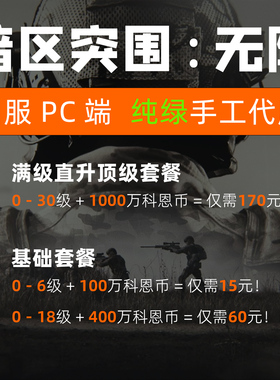 暗区突围无限PC国服 纯绿手工代肝  0-30级附赠1000万科恩币 2天