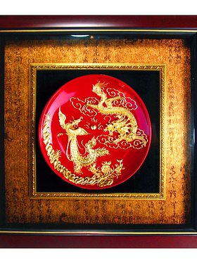 厦门漆线雕贺寿挂件结婚礼物