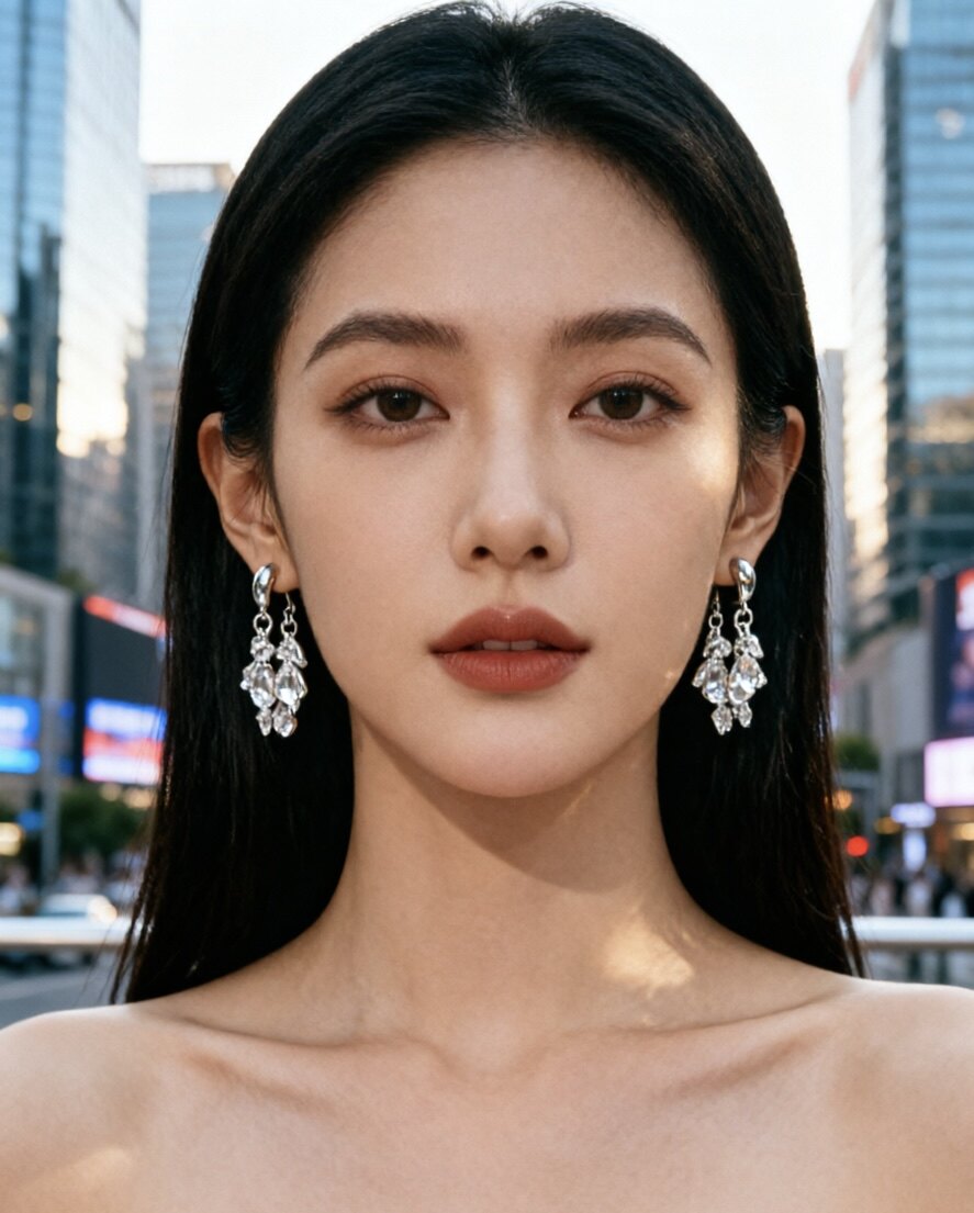 银色锆石流苏耳环女轻奢高级感气质耳钉小众独特耳饰2026新款爆款