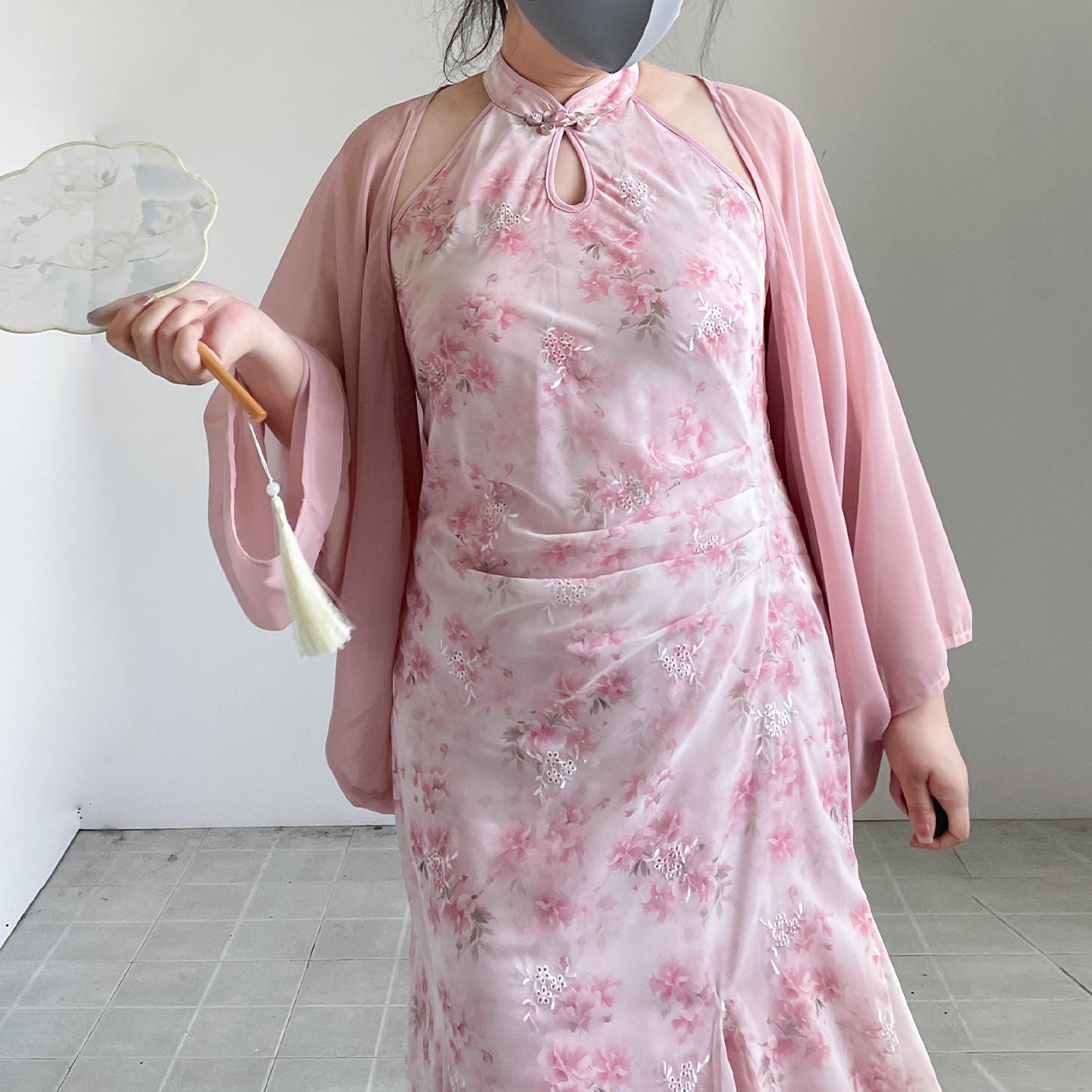 旗袍大码显瘦遮肚巨好看绝美超仙