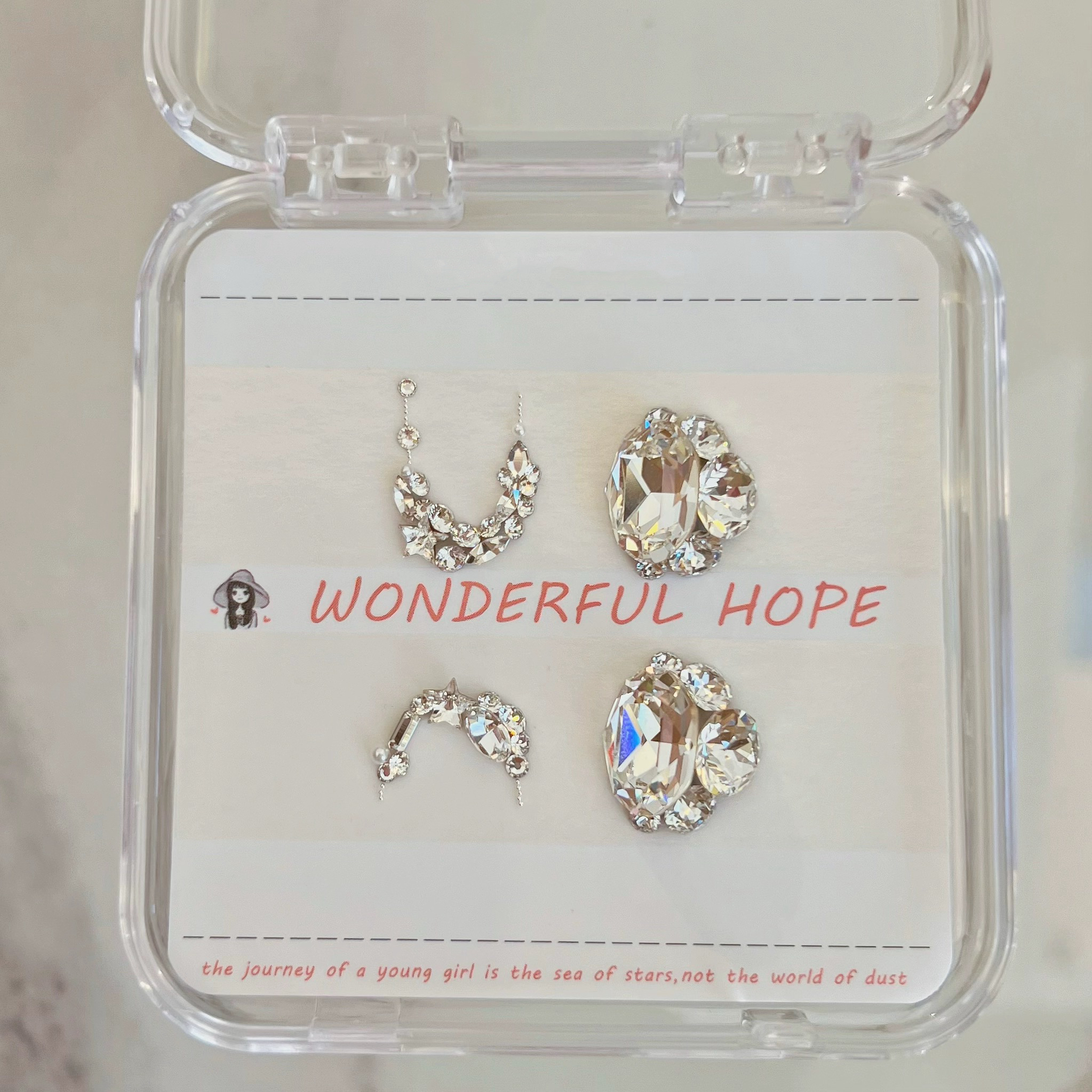 华子钻超闪白色纯欲款美甲钻