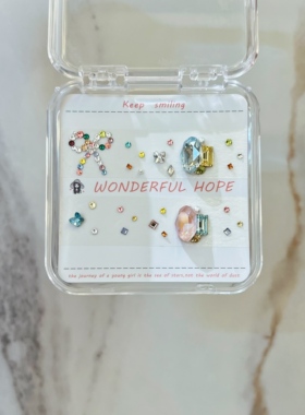 施华洛全华美甲钻材料包彩色蝴蝶结拼钻款式超闪美腻华子钻材料包