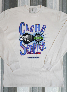 CACHE SERVICE by ADHD*KEIGAKEIG 警市厅印花长袖T恤