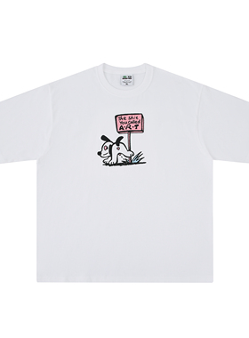 ADHD*50tattoo 卡通小狗印花短袖T恤 PEEING DOG TEE
