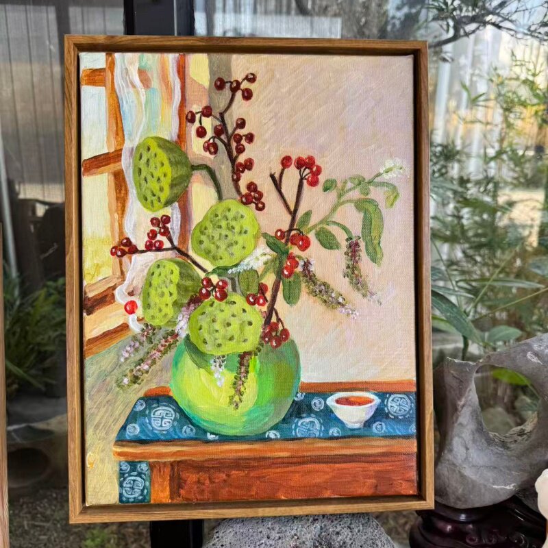 朴水仙堂 晴儿小情调油画丙烯手绘作品 孤品顺丰包邮