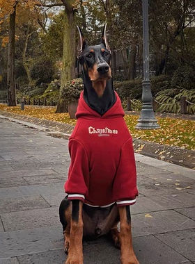 大型犬狗狗衣服秋冬款狗衣服冬季保暖卫衣金毛圣诞衣服狗衣服过年